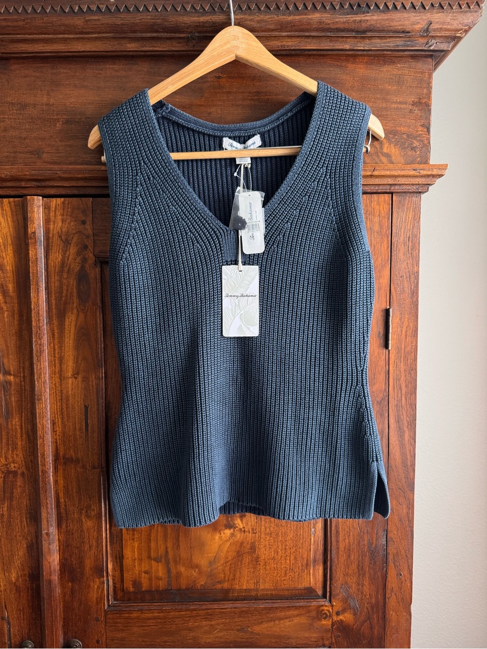 Tommy Bahama Belle Haven Tank Knit New With Tags Dark Sapphire Color